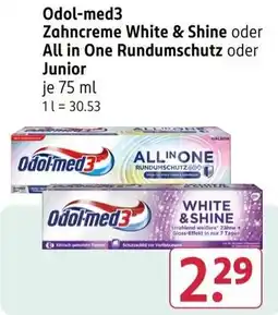 Rossmann Odol-med3 Zahncreme White & Shine Angebot