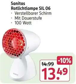 Rossmann Sanitas Rotlichtlampe SIL 06 Angebot