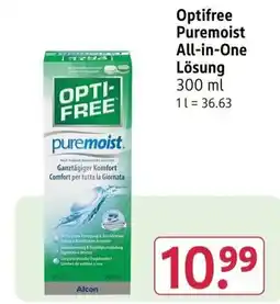 Rossmann Optifree Puremoist All-in-One Lösung Angebot