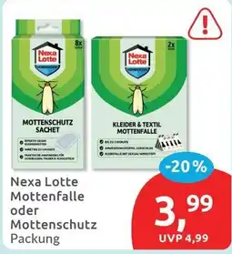 Budni Nexa Lotte Mottenfalle oder Mottenschutz Packung Angebot