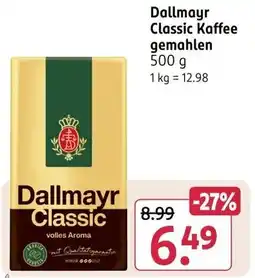 Rossmann Dallmayr Classic Kaffee gemahlen Angebot