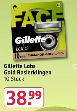 Rossmann Gillette Labs Gold Rasierklingen Angebot