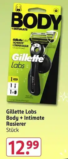 Rossmann Gillette Labs Body + Intimate Rasierer Angebot