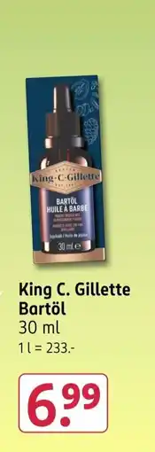 Rossmann King C. Gillette Bartöl Angebot