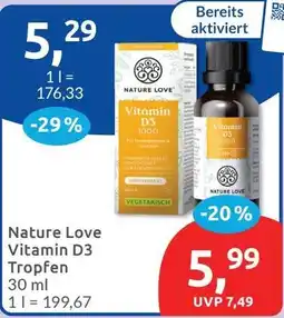 Budni Nature Love Vitamin D3 Tropfen Angebot