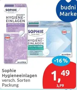 Budni Sophie Hygieneeinlagen Angebot