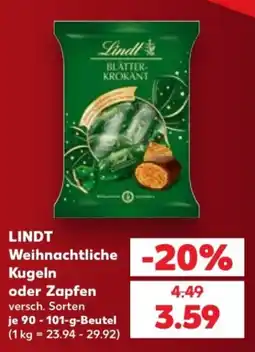 Kaufland LINDT Weihnachtliche Kugeln oder Zapfen Angebot