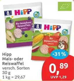 Budni Hipp Mais- oder Reiswaffel Angebot