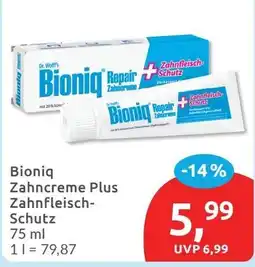 Budni Bioniq Zahncreme Plus Zahnfleisch-Schutz Angebot