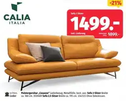 Segmüller CALIA ITALIA Polster garnitur „Cezanne“ Lederbezug Angebot