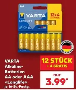 Kaufland VARTA Alkaline-Batterien »Longlife« Angebot