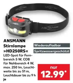 Kaufland ANSMANN Stirnlampe »HD250RS« Angebot