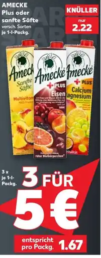 Kaufland AMECKE Plus oder sanfte Säfte Angebot