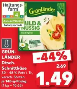 Kaufland Grünländer Schnittkäse Angebot