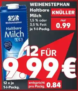 Kaufland WEIHENSTEPHAN Haltbare Milch Angebot
