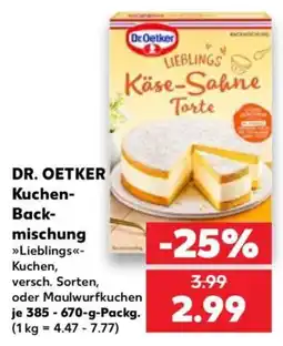 Kaufland DR. OETKER Kuchen-Back-mischung »Lieblings«-Kuchen Angebot