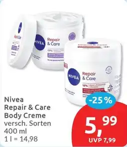Budni Nivea Repair & Care Body Creme Angebot