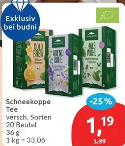 Budni Schneekoppe Tee Angebot