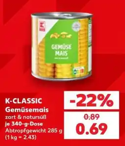Kaufland K-CLASSIC Gemüsemais Angebot