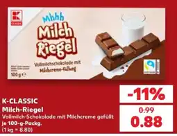 Kaufland K-CLASSIC Milch-Riegel Angebot