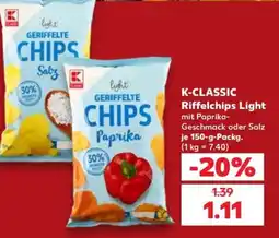 Kaufland K-CLASSIC Riffelchips Light Angebot