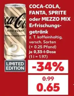 Kaufland COCA-COLA, FANTA, SPRITE oder MEZZO MIX Erfrischungsgetränk Angebot