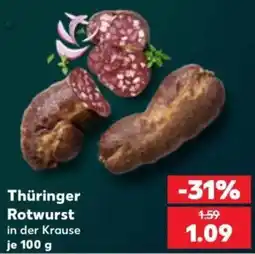 Kaufland Thüringer Rotwurst in der Krause Angebot