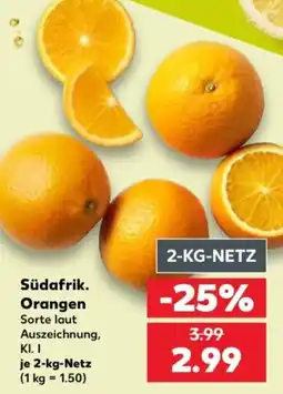 Kaufland Südafrik. Orangen Angebot