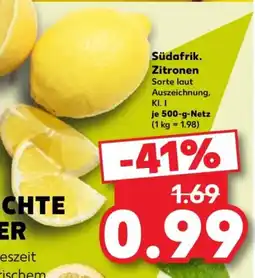 Kaufland Südafrik. Zitronen Angebot