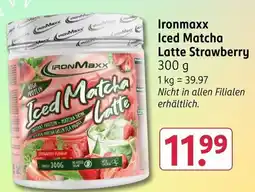 Rossmann IronMaxx Iced Matcha Latte Strawberry Angebot
