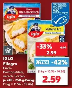 Kaufland IGLO Filegro Fisch-Portionsfilets Angebot