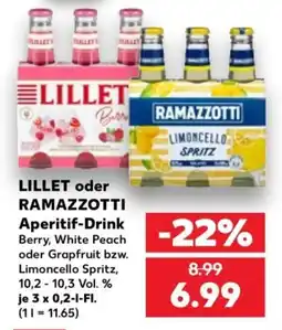Kaufland LILLET oder RAMAZZOTTI Aperitif-Drink Angebot