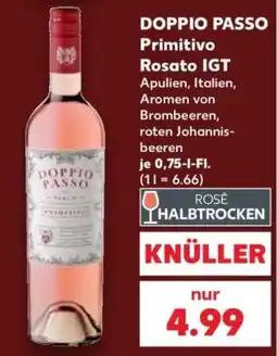 Kaufland DOPPIO PASSO Primitivo Rosato IGT Angebot