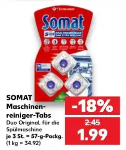 Kaufland SOMAT Maschinen-reiniger-Tabs Angebot