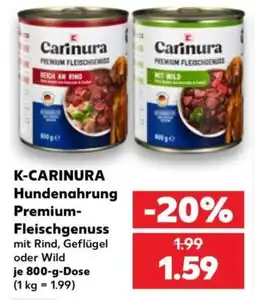 Kaufland K-CARINURA Hundennahrung Premium-Fleischgenuss Angebot
