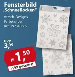 Sonderpreis Baumarkt Fensterbild "Schneeflocken" Angebot
