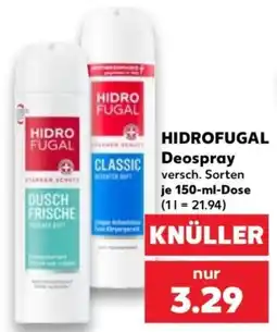 Kaufland HIDROFUGAL Deospray Angebot