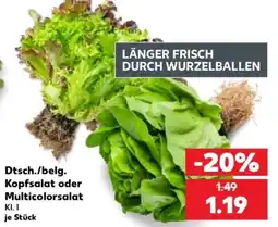 Kaufland Dtsch./belg. Kopfsalat oder Multicolorsalat Angebot