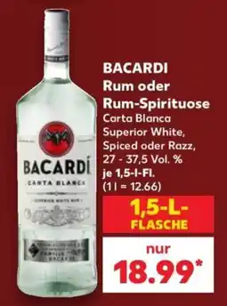 Kaufland BACARDI Rum-Spirituose Carta Blanca Angebot