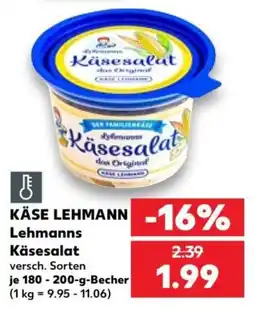 Kaufland KÄSE LEHMANN Käsesalat Angebot