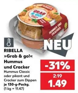 Kaufland RIBELLA »Grab & go!« Hummus und Cracker Angebot
