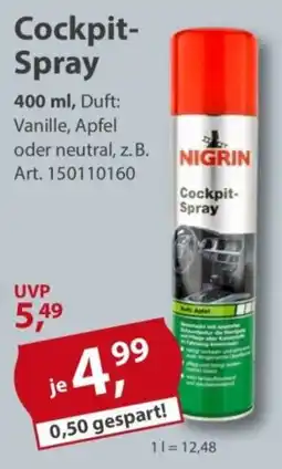 Sonderpreis Baumarkt NIGRIN Cockpit-Spray Angebot
