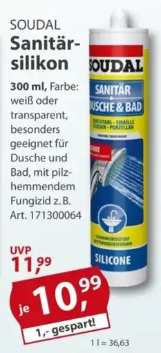 Sonderpreis Baumarkt Soudal Sanitär-silikon Angebot