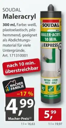 Sonderpreis Baumarkt Soudal Maleracryl Angebot