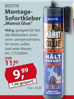 Sonderpreis Baumarkt BOSTIK Montage-Sofortkleber "Mamut Glue" Angebot