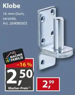 Sonderpreis Baumarkt Klobe 16-mm-Dorn, verzinkt Angebot