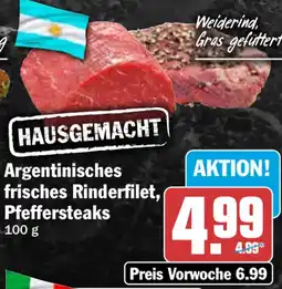 HIT Argentinisches frisches Rinderfilet, Pfeffersteaks Angebot