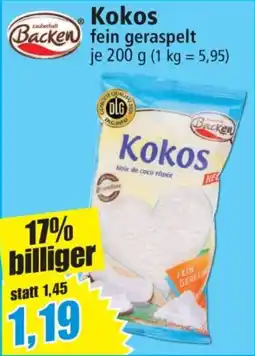 Norma Backen Kokos fein geraspelt Angebot