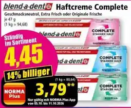 Norma blend-a-dent Haftcreme Complete Angebot