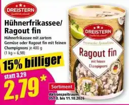 Norma DREISTERN Hühnerfrikasse Ragout fin Angebot